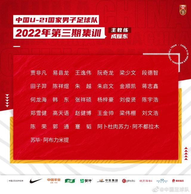 U21国足出访克罗地亚名单：梁少文高天语在列